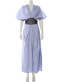 Striped Knee-Length Dress