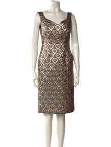 Printed Knee-Length Dress