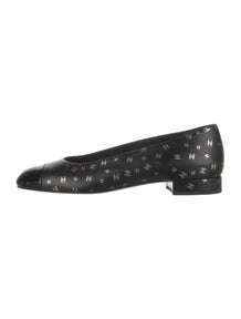 Interlocking CC Logo Leather Ballet Flats