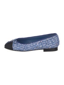 Interlocking CC Logo Tweed Flats