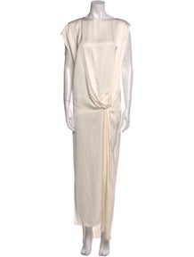 Bateau Neckline Long Dress