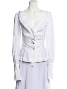 V-Neck Long Sleeve Top