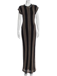 Lace Pattern Long Dress