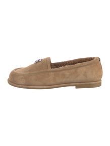 Interlocking CC Logo Suede Loafers