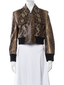 Calfskin Animal Print Evening Jacket
