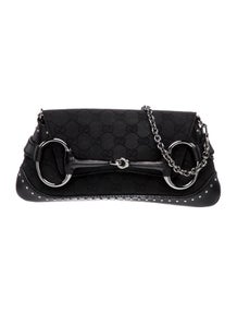 GG Canvas Horsebit Chain
