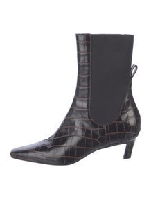 Embossed Leather Boots