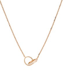 LOVE Necklace, Half Pavéd