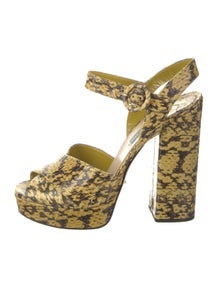Snakeskin Animal Print Slingback Pumps