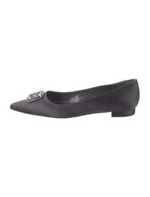 Satin Crystal Embellishments Flats