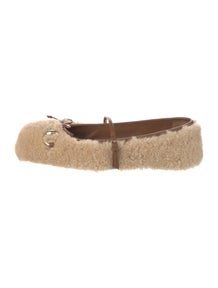 Horsebit Accent Shearling Flats w/ Tags