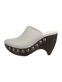 Leather Studded Accents Mules w/ Tags