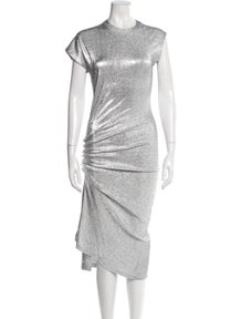 Crew Neck Midi Length Dress