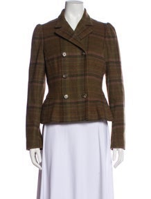 Cashmere Plaid Print Blazer