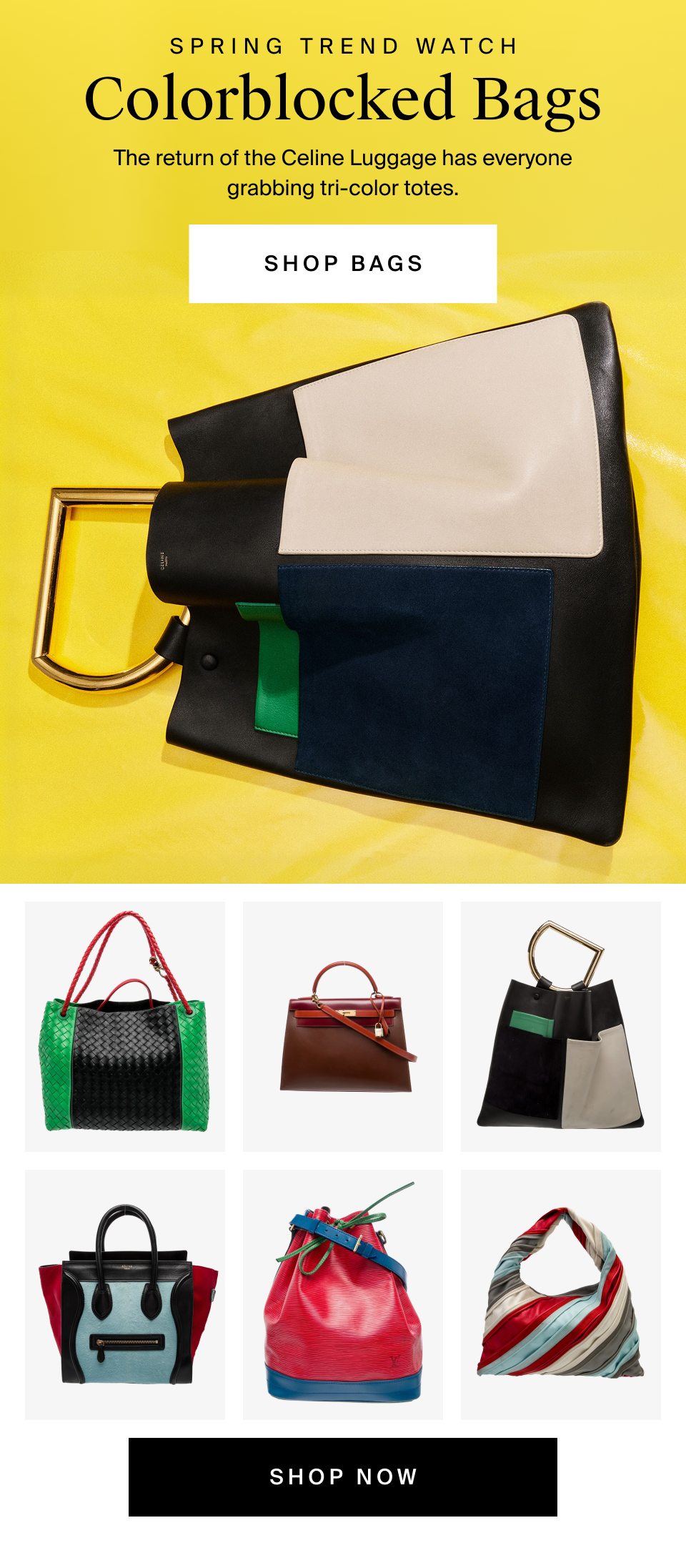 Colorblocked Bags
