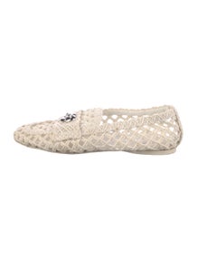 Interlocking CC Logo Jute Ballet Flats