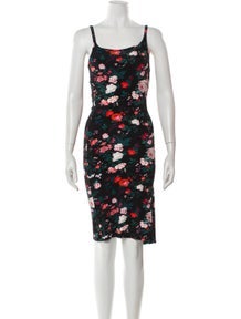 Floral Print Knee-Length Dress