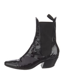 Patent Leather Chelsea Boots