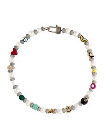 Pearl, Enamel & Crystal Collar Necklace