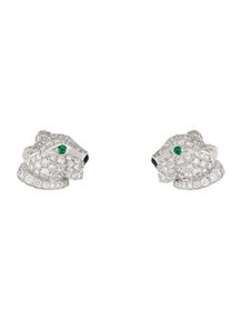 Paved Panthere de Cartier Stud Earrings