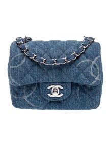 Classic Denim Square Mini Flap Bag