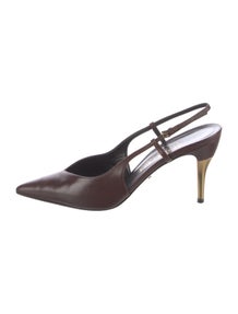 Leather Slingback Pumps