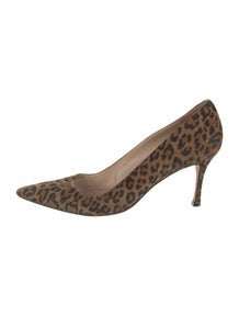 Suede Animal Print Pumps
