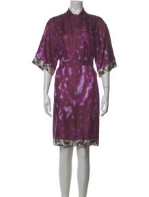 Silk Knee-Length Dress