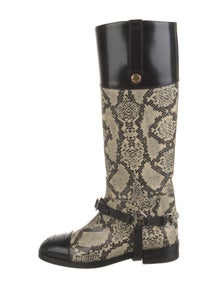 Interlocking G Logo Leather Riding Boots