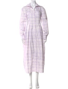 Plaid Print Long Dress