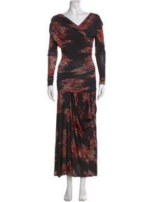 Printed Long Dress w/ Tags