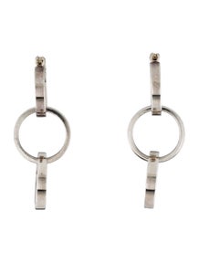 Vintage Interlocking Circle Drop Earrings