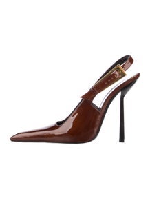Patent Leather Slingback Pumps