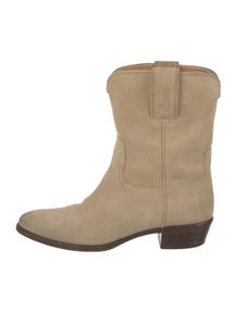 Web Accent Suede Western Boots