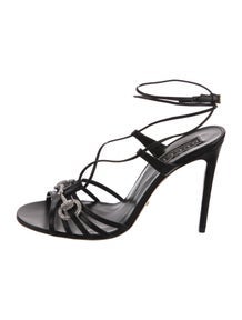 Horsebit Accent Leather Sandals w/ Tags