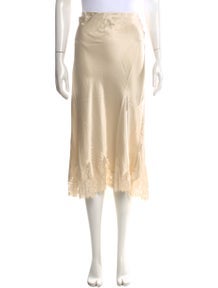 Silk Midi Length Skirt