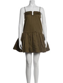 Square Neckline Mini Dress