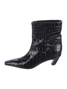 Patent Leather Animal Print Boots