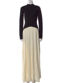 Mock Neck Long Dress