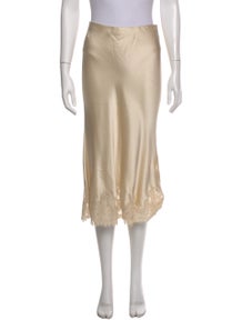 Silk Midi Length Skirt