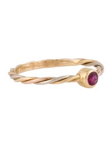 Vintage Ruby Twist Ring