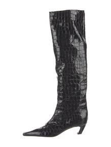 Embossed Leather Boots