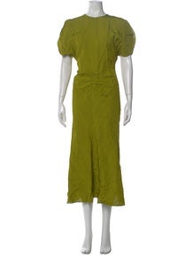 Crew Neck Midi Length Dress