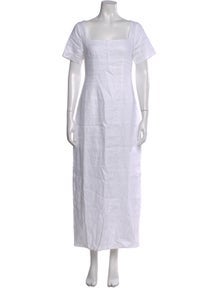 Square Neckline Long Dress