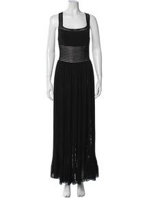 Square Neckline Long Dress