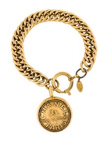 Vintage 31 Rue Cambon Medallion Charm Bracelet