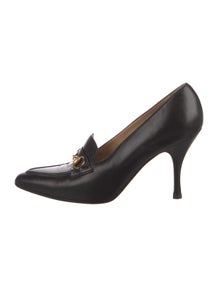 Horsebit Accent Leather Pumps