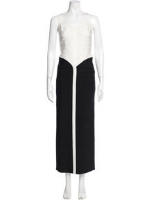 Colorblock Pattern Long Dress