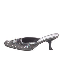 Satin Patterned Mules