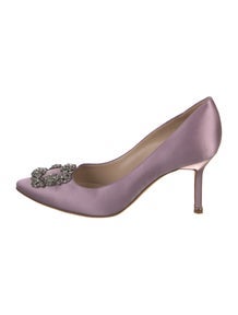 Satin Crystal Embellishments Pumps